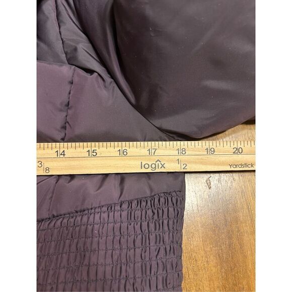 TAHARI WOMENS WINTER Faux Fur HOODED PUFFER COAT Size Small Sangria - Picture 10 of 11